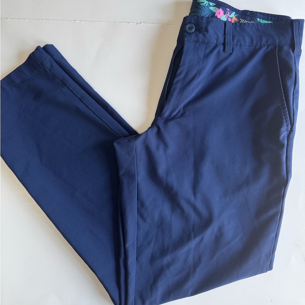 Birdie Bound Pants Mens 30x32 Golf Stretch Performance Lightweight Casual Navy